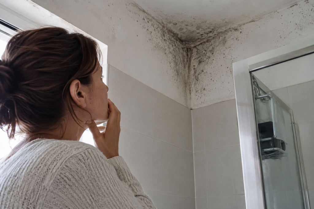 traces de moisissures mettant en cause la ventilation